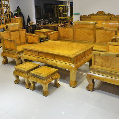 紅木家具沙發(fā)客廳實(shí)木組合卷書沙發(fā)八件套金絲楠木明清古典家具